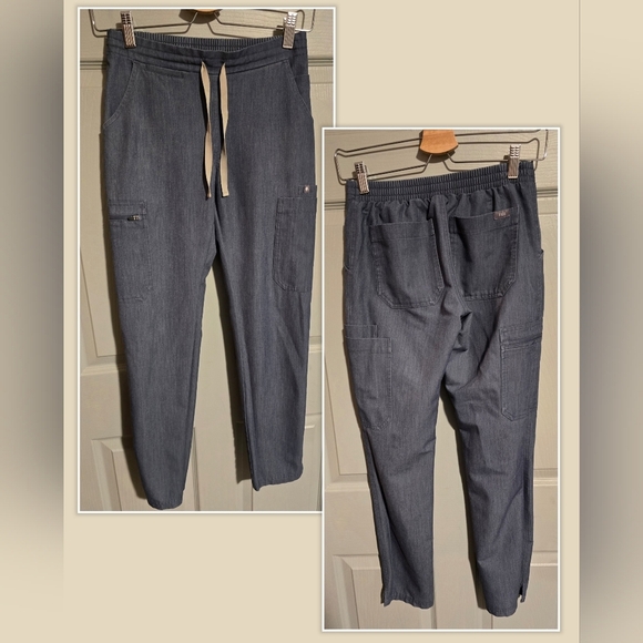 FIGS Yola Skinny Fit Straight Leg Scrubs Pants Heather Blue Size XXS or 00 or 0 - Picture 5 of 12
